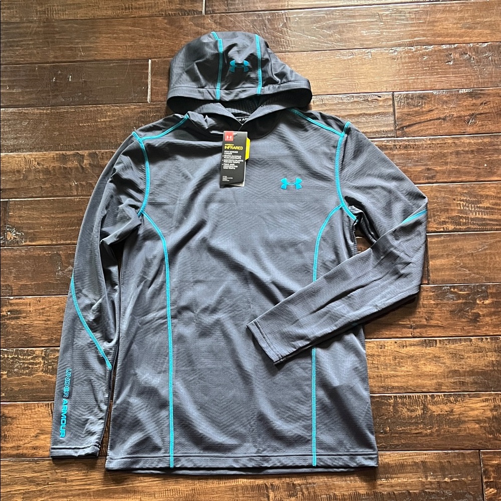 Under Armour Men's Performance Jacket in Gray with Blue Accents